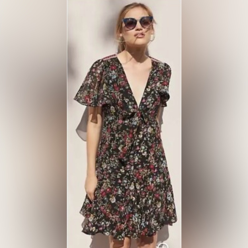 Anthropologie Ranna Gill Artemisia Floral Dress Size Large